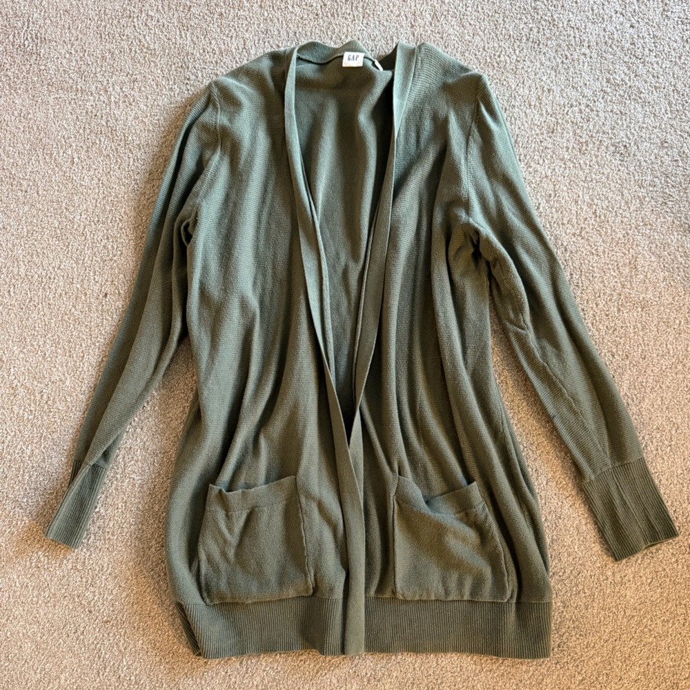 GAP Olive Green Women's Cardigan Sweater